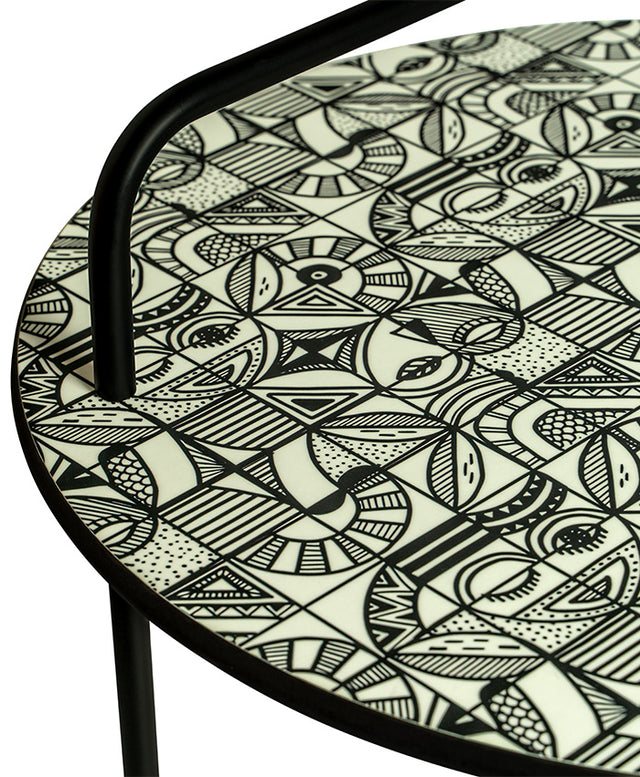 African Mosaic Sehpa